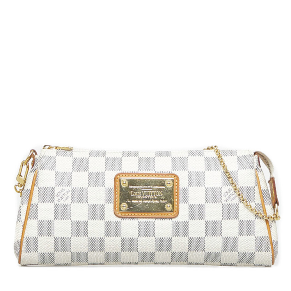 Louis Vuitton Damier Azur Eva Handbag Shoulder Bag N55214 White
