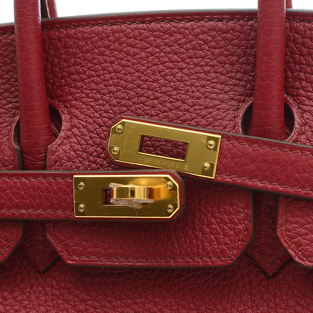 Hermes Birkin bag 30 Rouge grenat Togo leather Gold hardware