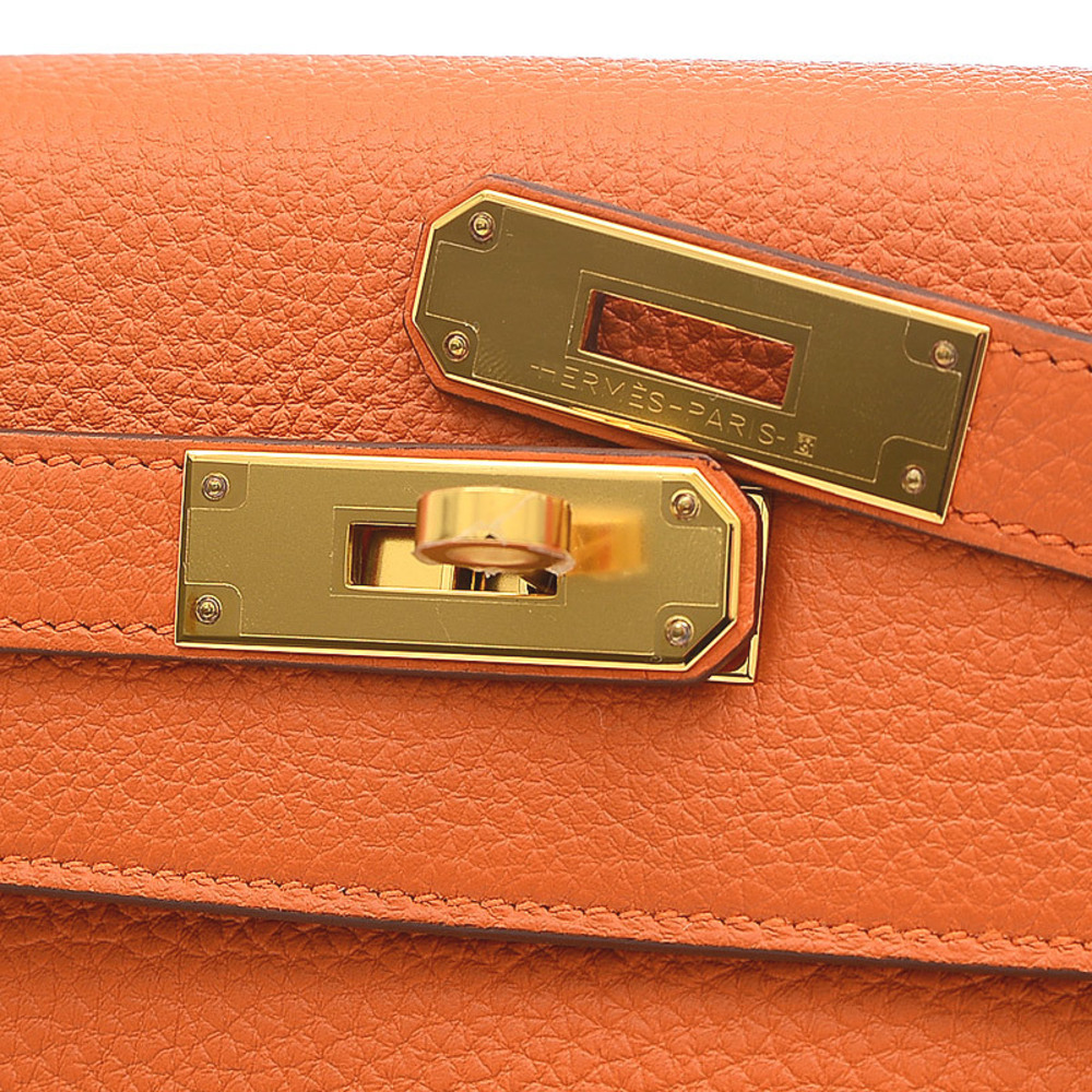 Hermes Kelly 28 Orange Togo Gold Hardware 