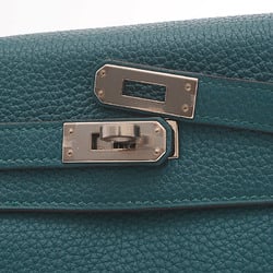Hermes Kelly 25 Inner Stitch Togo Handbag Vert Bosphore Silver Hardware D Engraved