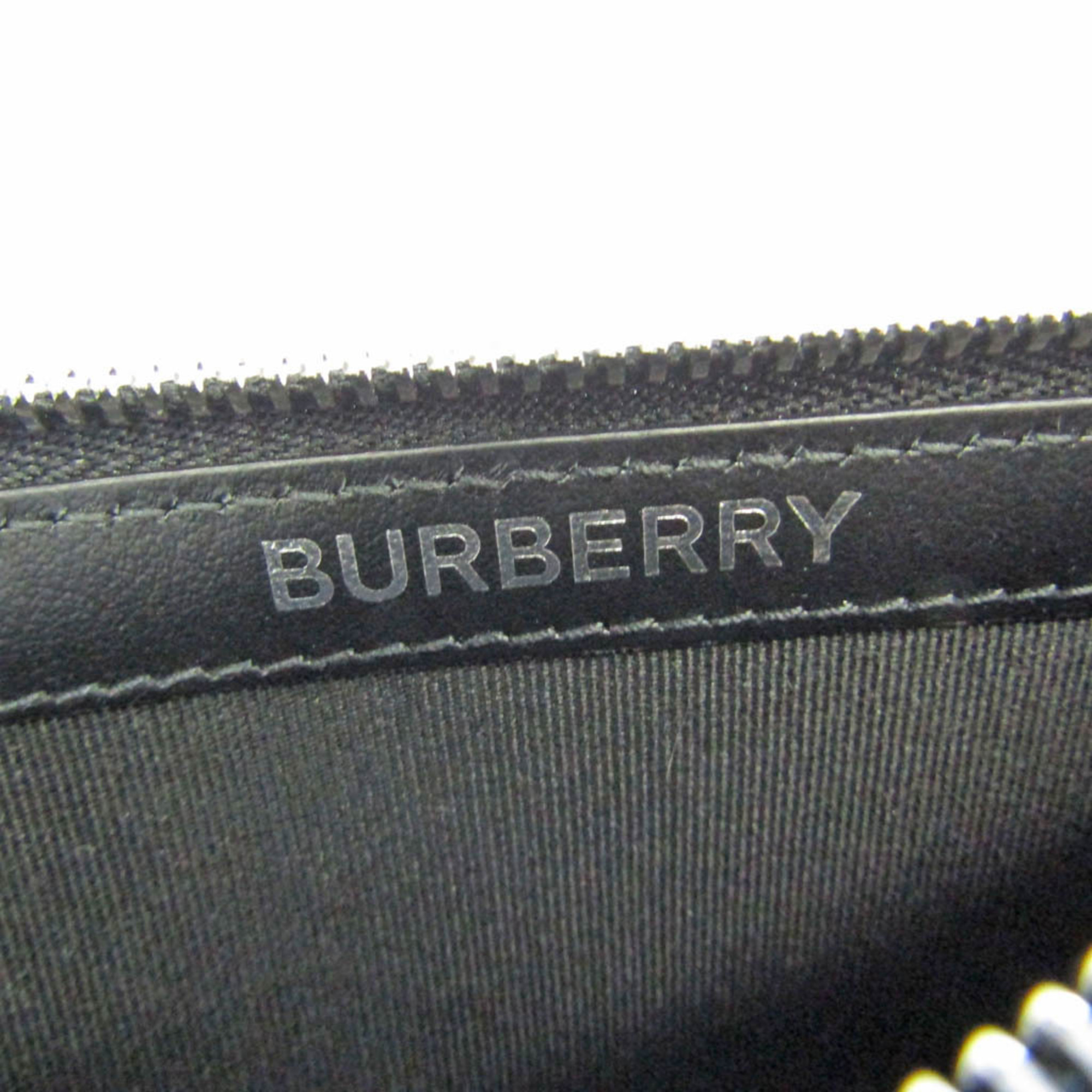 Burberry Coin Case 8051832 Leather Card Case Black