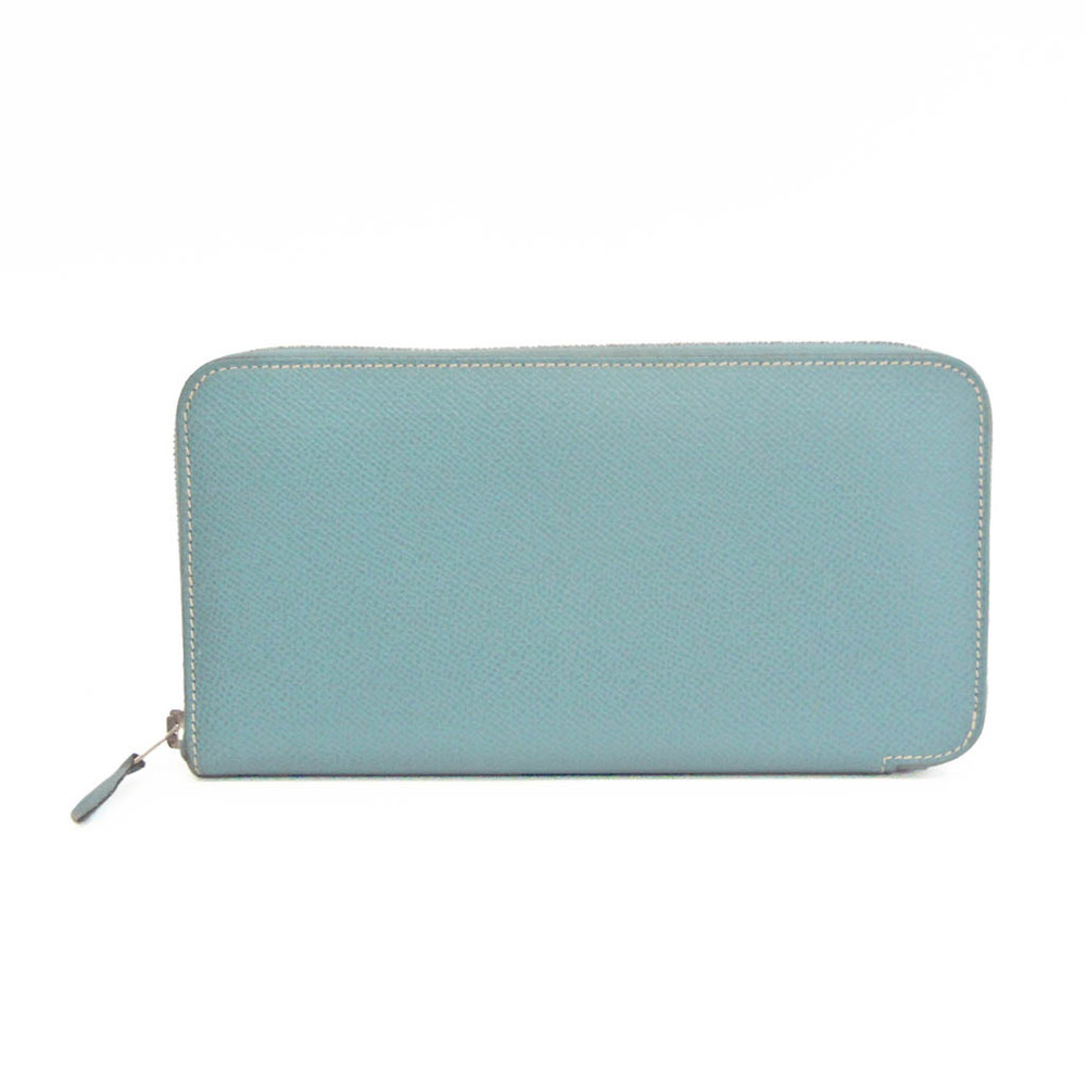 Hermes Azap Long Women's Epsom Leather Long Wallet (bi-fold) Blue ...
