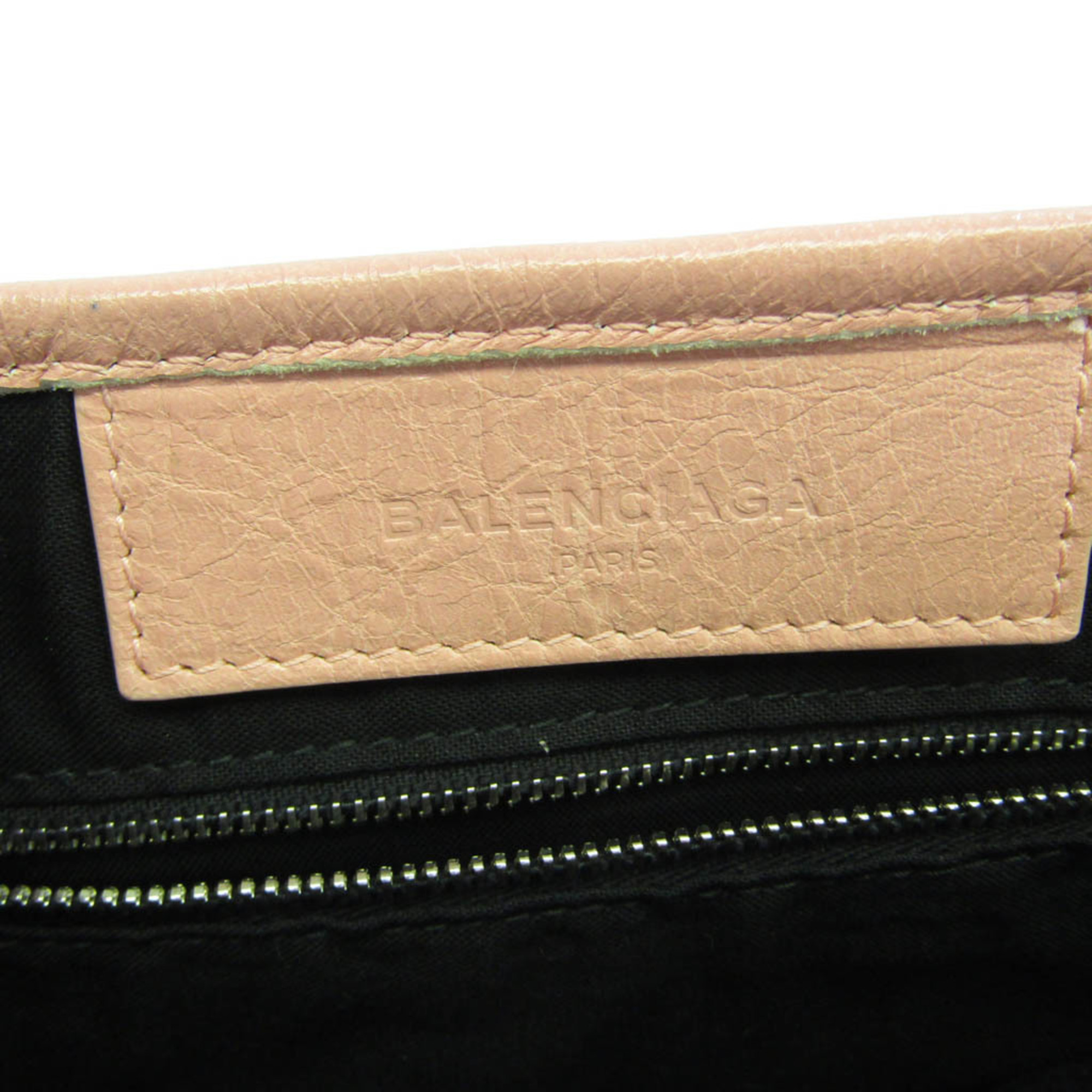 Balenciaga Navy Cabas XS 390346 Women's Canvas,Leather Handbag,Shoulder Bag Light Pink