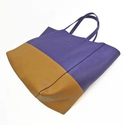 Celine HORIZONTAL BI CABAS 169263 Women,Men Leather Tote Bag Beige,Purple