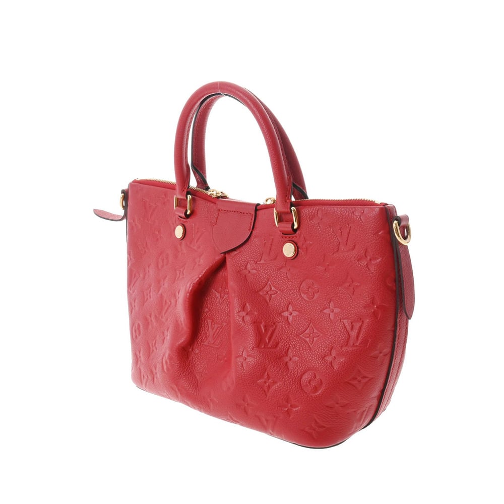 Louis Vuitton Mazarine Handbag Monogram Empreinte Leather PM Red
