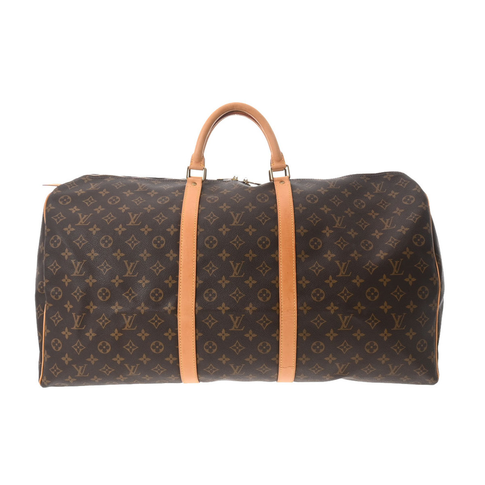 Brown Monogram Coated Canvas & Vachetta Leather Keepall