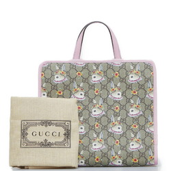 Gucci GG Supreme x Yuko Higuchi Rabbit Handbag Shoulder Bag 630542 Brown Pink Canvas Leather Ladies GUCCI