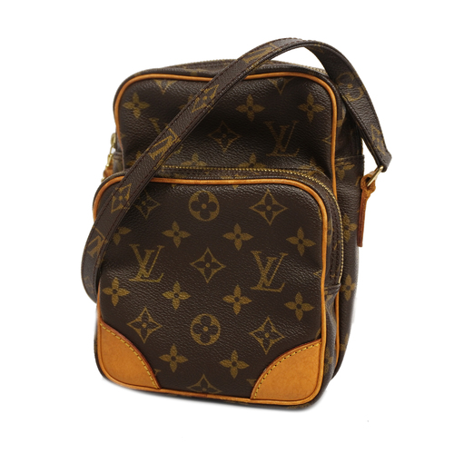 Genuine LOUIS VUITTON e M45236 Monogram Canvas Leather Crossbody Bag  Brown