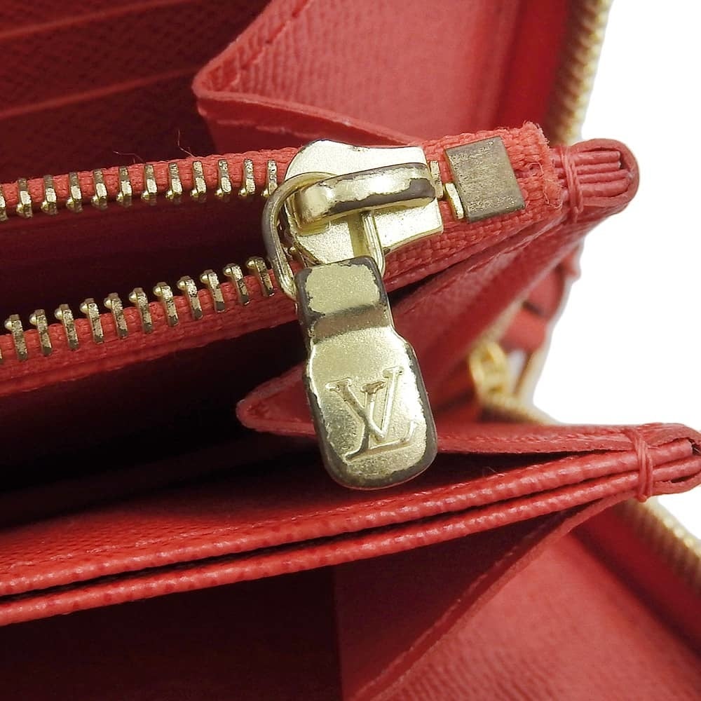 Louis Vuitton Louis Vuitton Monogram Zippy Round Long Wallet Coquelicot  M62402 Tassel