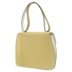 BALLY one shoulder bag leather yellow × white