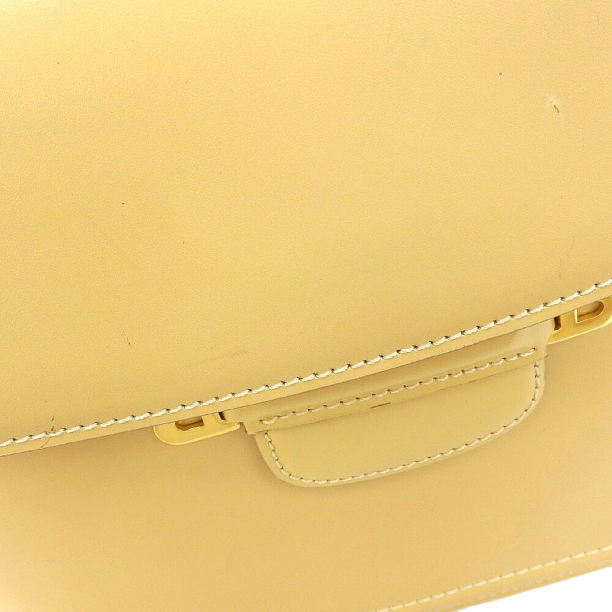 BALLY one shoulder bag leather yellow × white