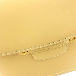 BALLY one shoulder bag leather yellow × white