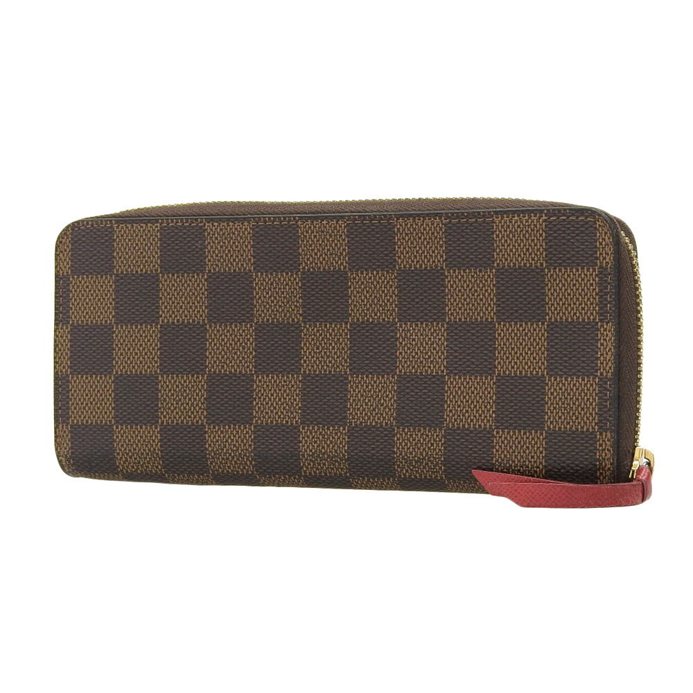 Louis Vuitton Damier Ebene Clemence Wallet Cerise