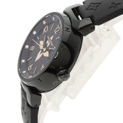 Louis Vuitton, Accessories, Womens Louis Vuitton Tambour All Black Watch  395 Diamonds