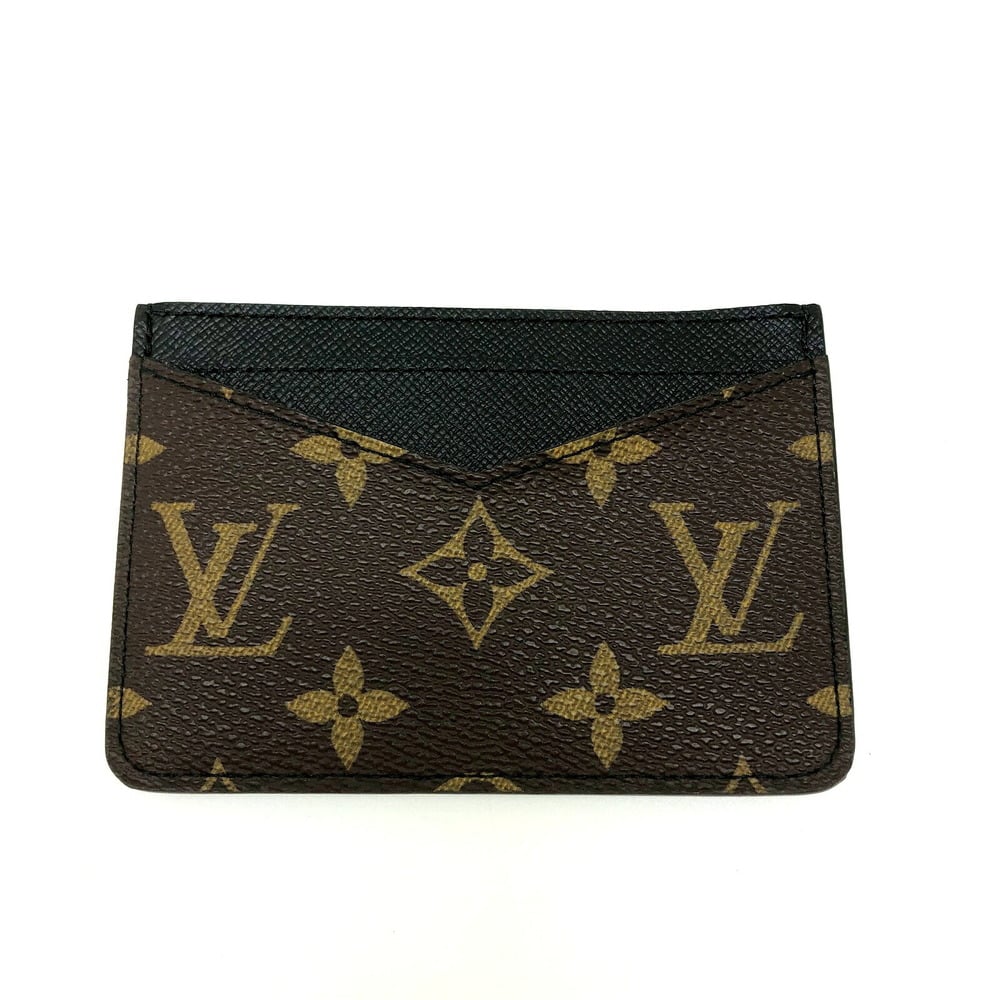 LOUIS VUITTON Louis Vuitton Neo Porto Cult M60166 Monogram Macassar Brown  Black Card Case Men's