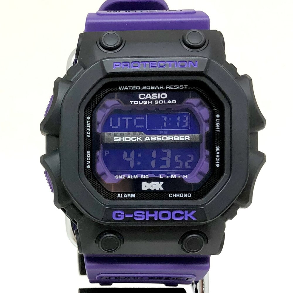 CASIO G-SHOCK G-Shock watch GX-56DGK-1 DG K collaboration double name big case face tough solar digital purple black men's | eLADY Globazone
