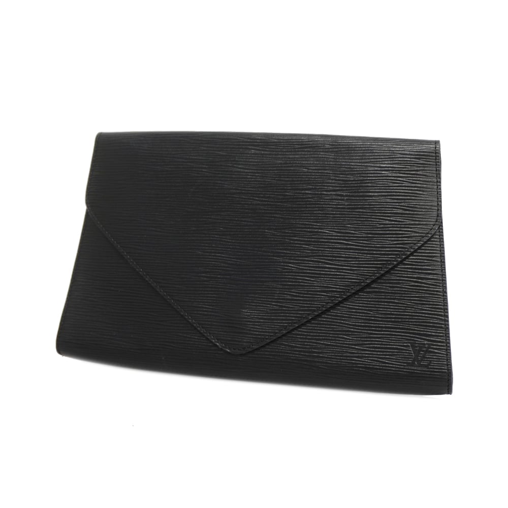 Louis Vuitton Black Epi Leather Arts-Deco Clutch Bag
