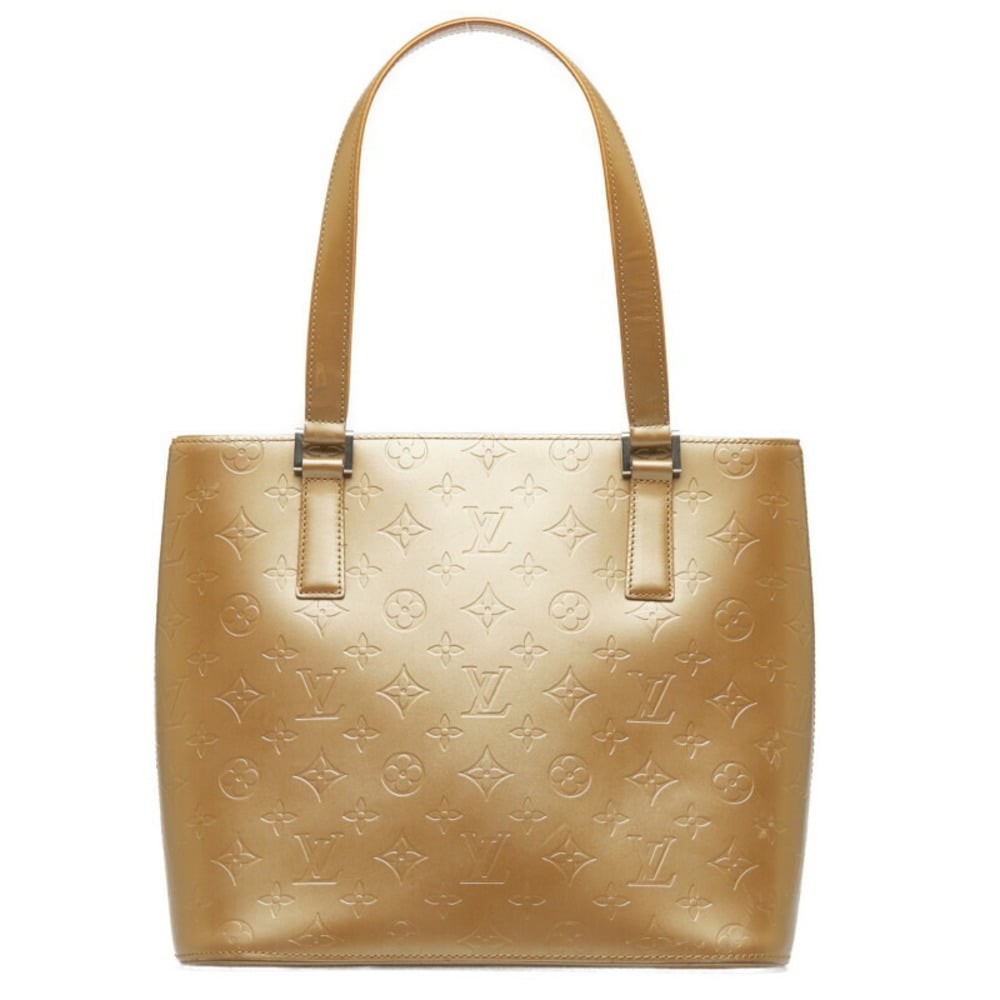 Louis Vuitton Monogram Matte Stockton Tote Bag M55117 Ambre Gold