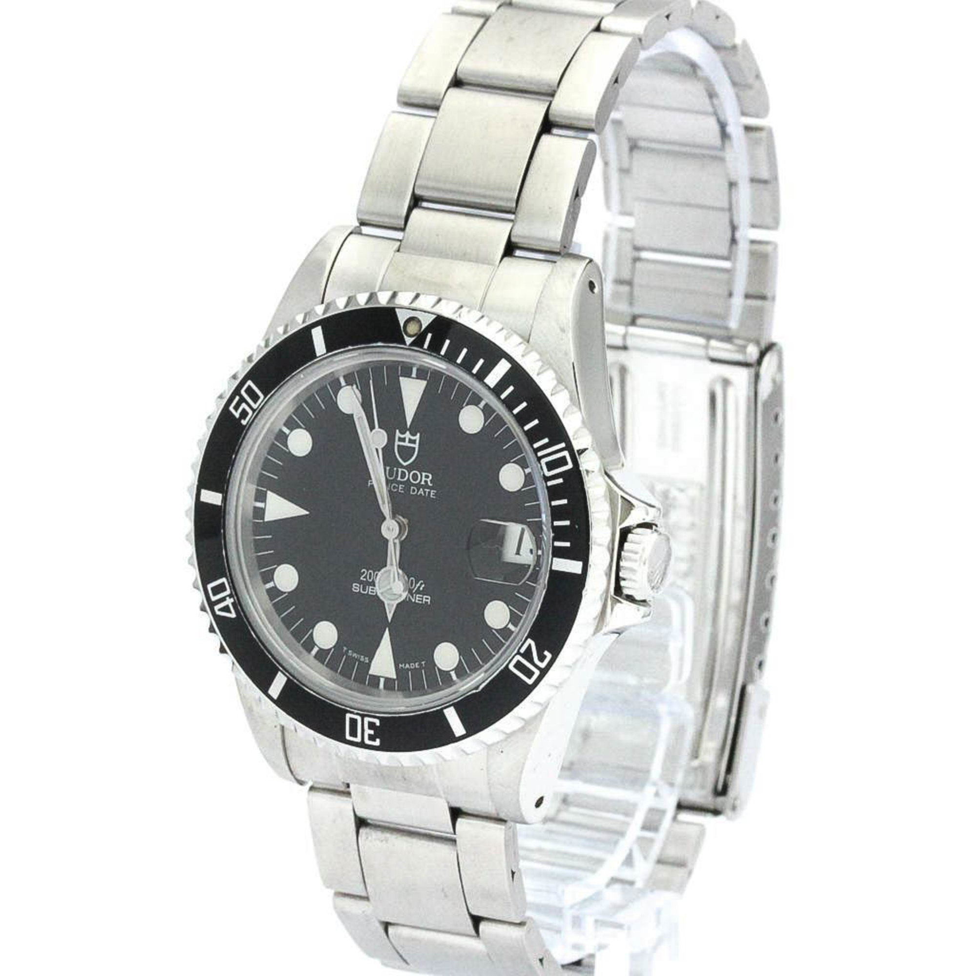 Polished TUDOR Rolex Submarina Steel Automatic Mens Watch 75190 BF560971