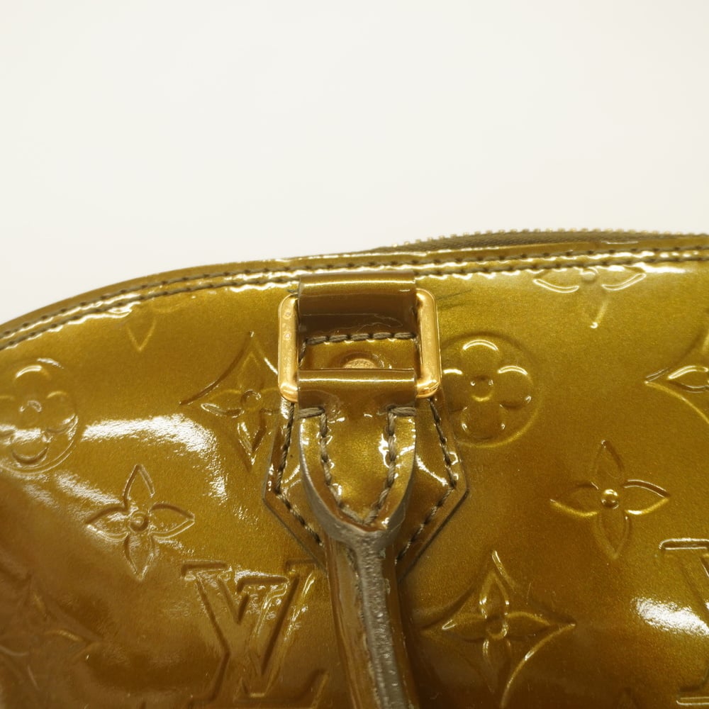 Auth Louis Vuitton Monogram Vernis Alma MM M93683 Women's Handbag Vert  Bronze