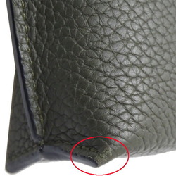 Loewe LOEWE Bag Men's Shoulder Leather Vertical T Pocket Dark Khaki Green Shape