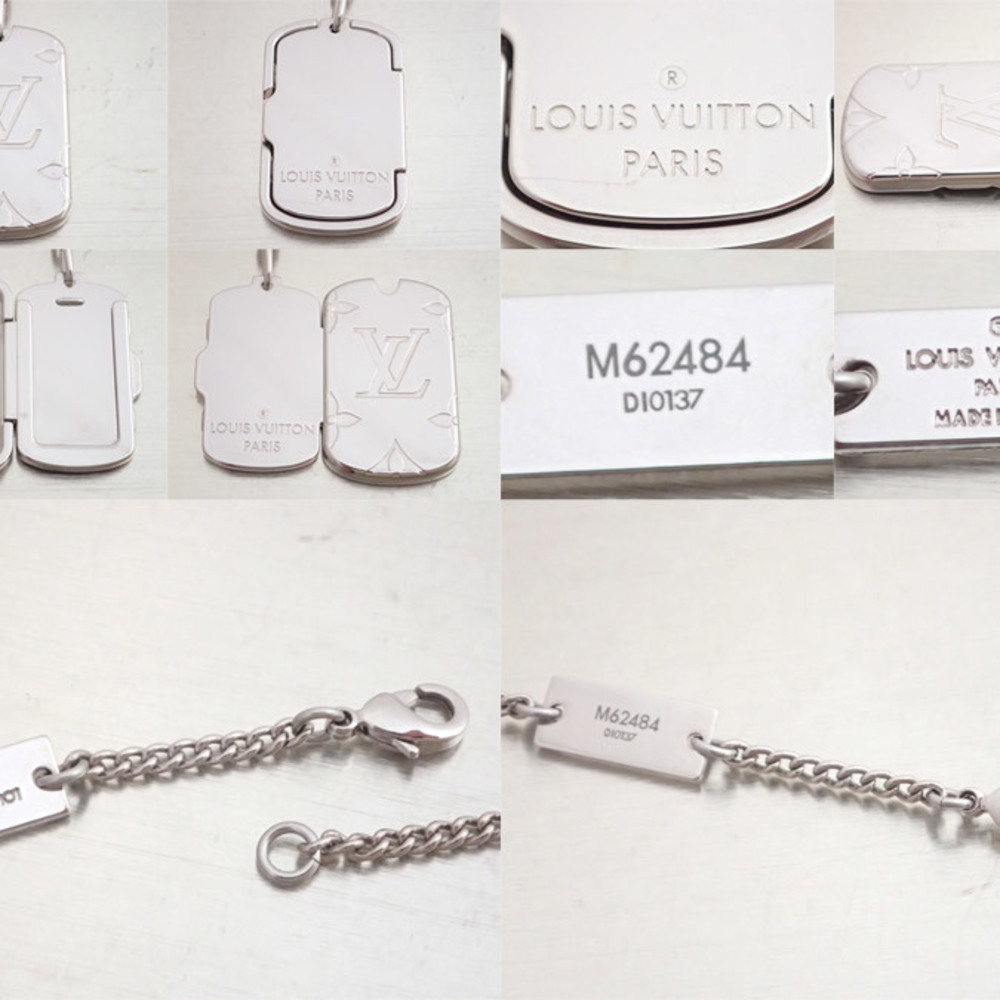 Louis Vuitton, Jewelry, Louis Vuitton Louis Vuitton Monogram Locket  Necklace M62484 Metal Silver Pendant