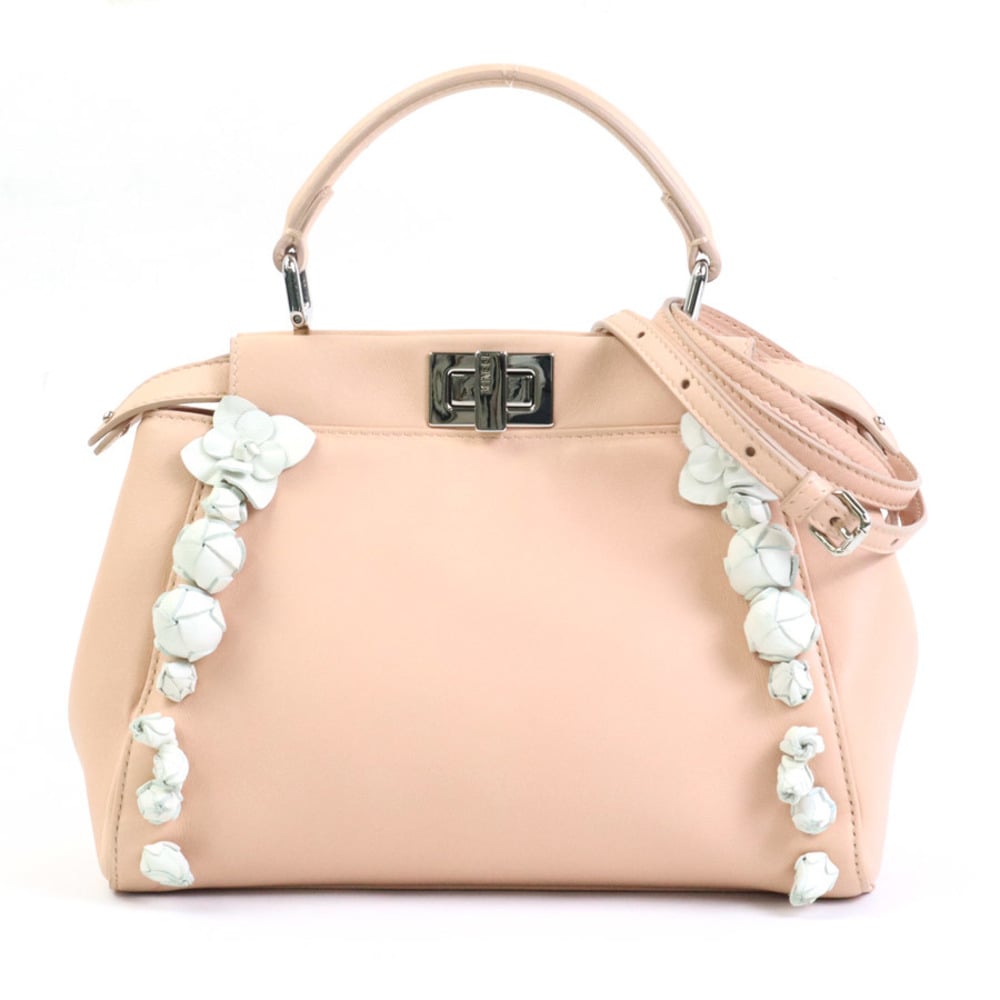 Fendi FENDI Handbag Crossbody Shoulder Bag Mini Peekaboo Leather