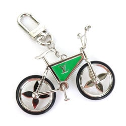 Louis Vuitton LOUIS VUITTON Charm Keychain Bijou Sac Bike Metal Silver x Green Unisex M77148
