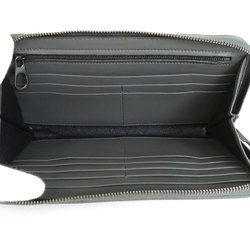 Bottega Veneta BOTTEGAVENETA Round Zipper Long Wallet Intrecciato Leather Gray Unisex