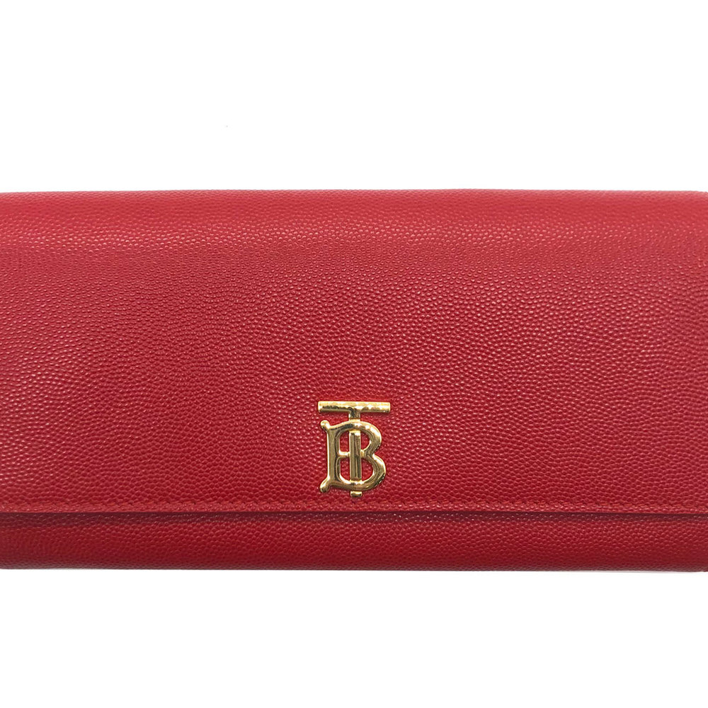 Burberry BURBERRY long wallet leather red ladies 8018940 A1460