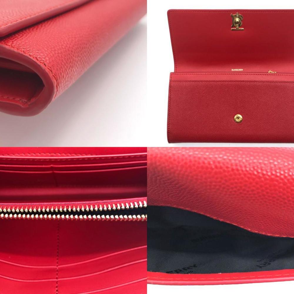 Burberry BURBERRY long wallet leather red ladies 8018940 A1460