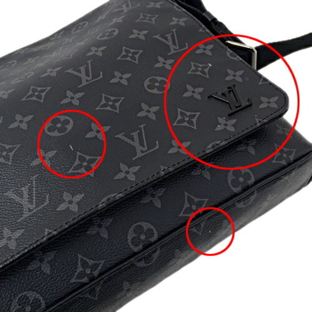 Louis Vuitton, Bags, Auth Louis Vuitton Monogram Eclipse District Mm Nm  M440 Mens Shoulder Bag