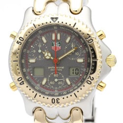 Polished TAG HEUER Sel Chronograph Gold Plated Steel Mens Watch CG1122 BF552822