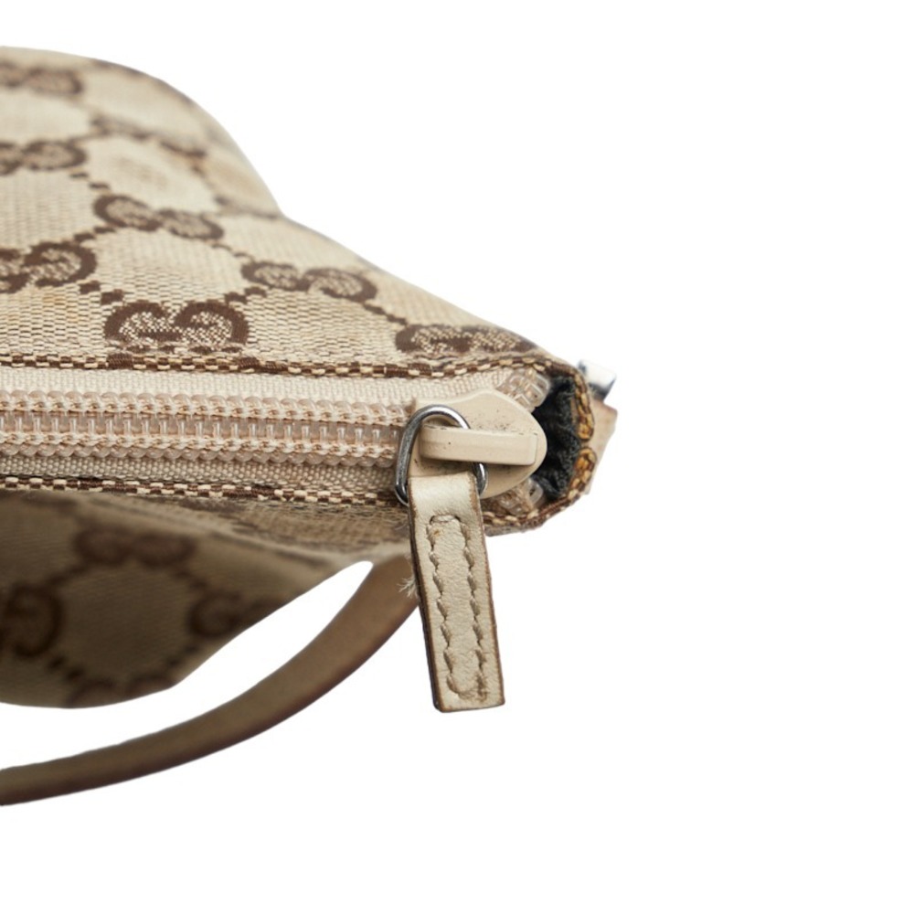 Gucci GG Canvas Handbag 07198 Beige Brown Leather Ladies GUCCI