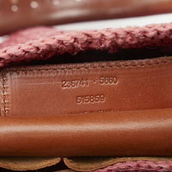 Balenciaga handbag basket bag 236741 pink brown raffia leather ladies BALENCIAGA