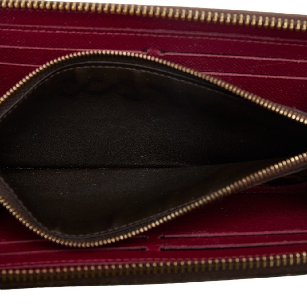 Louis Vuitton, Accessories, Louis Vuitton Monogram Portefeuille Clemence  Round Long Wallet M642 Brown P