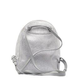 Stella McCartney Falabella Rucksack Shoulder Bag 2WAY Silver Polyester Ladies