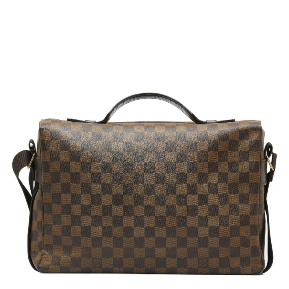 Louis Vuitton Damier Broadway Handbag N42270 Brown PVC Leather Men's LOUIS  VUITTON