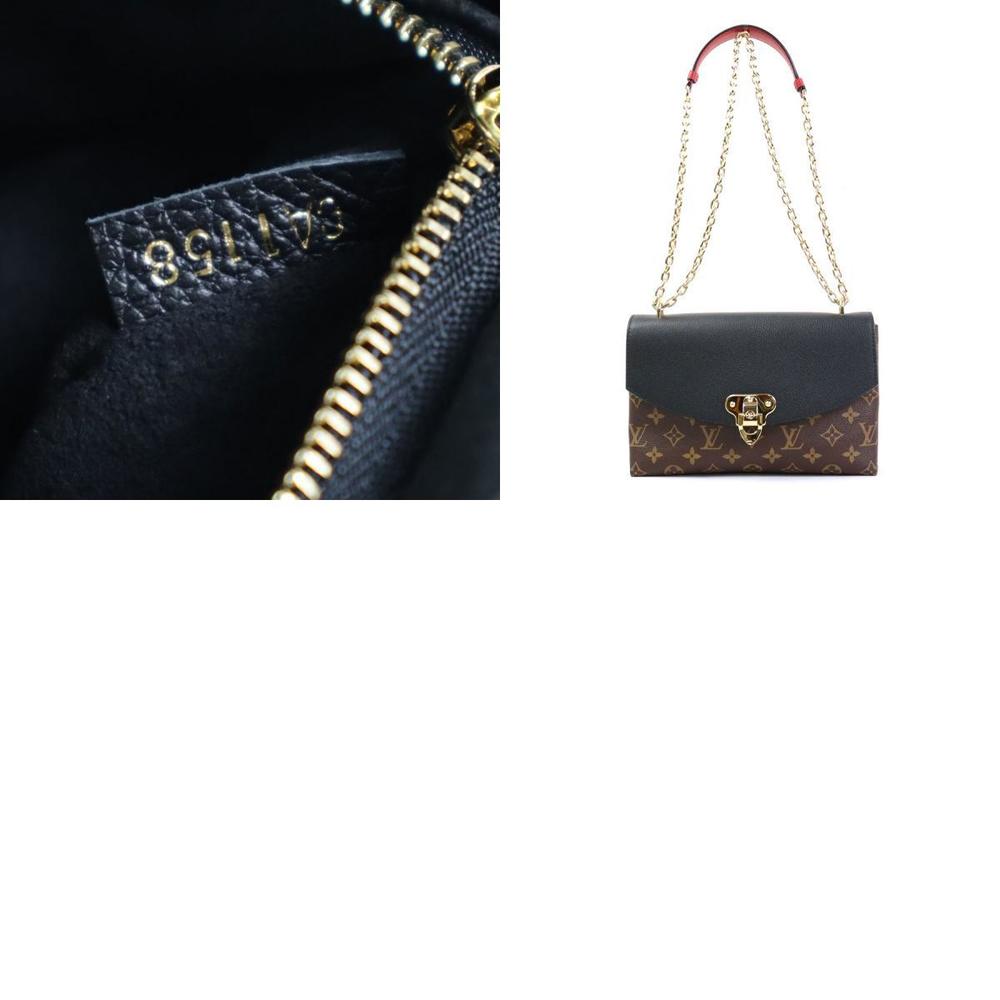 Louis Vuitton Noir Monogram Canvas And Leather Pallas Chain Bag