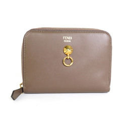 Fendi FENDI Bifold Wallet Visor Way Leather Brown Women's 8M0401-6GM