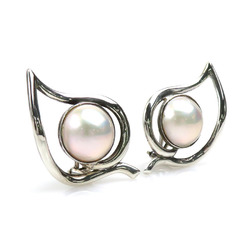 Tiffany TIFFANY&Co. Earrings Silver 925/Pearl x Pearl White Women's