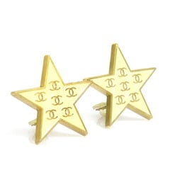 Chanel CHANEL Earrings Coco Mark Star Metal/Enamel Gold/Off-White Women's