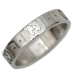 Gucci Icon Ring WG White Gold No. 10 750 K18 GUCCI GG Iconic