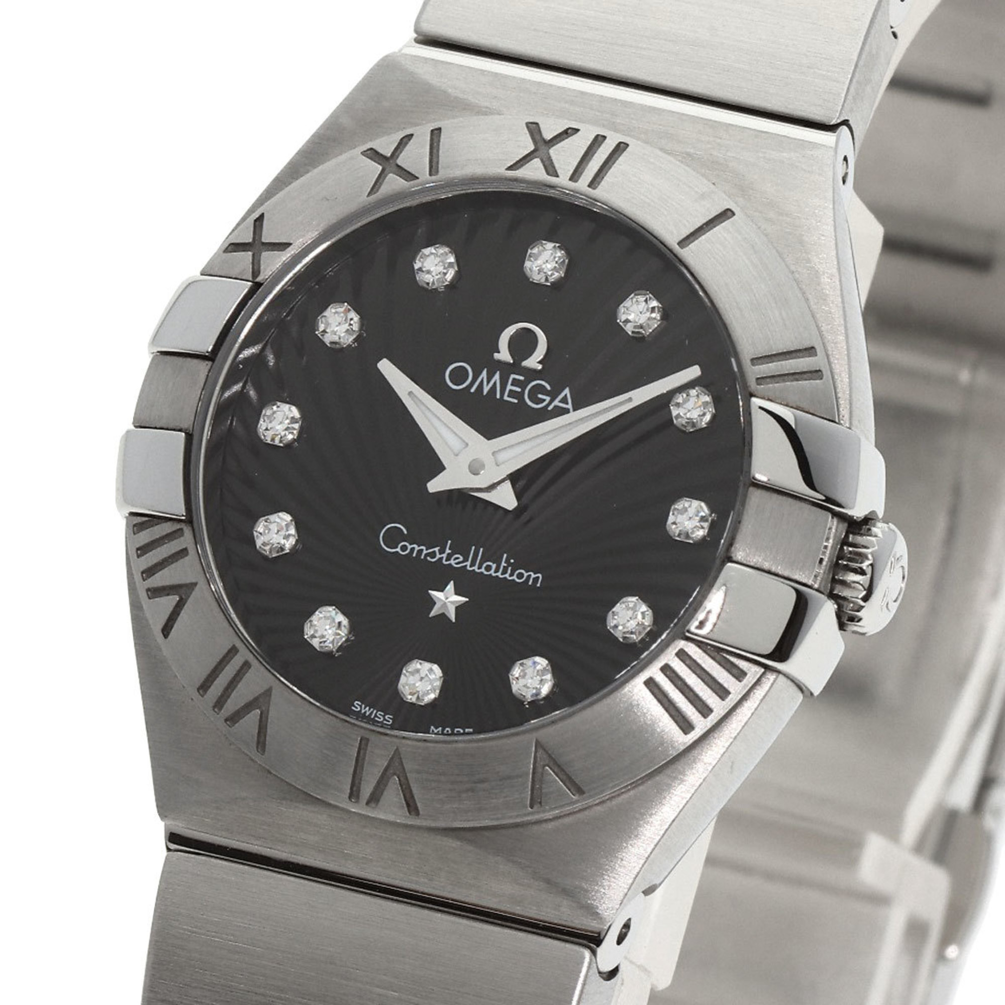 Omega Ref.123.10.24.60.51.001 Constellation Brush 12P Diamond Watch Stainless Steel SS Women's OMEGA