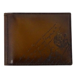 Berluti Wallet Men's Bifold Card Case Figure Scritto Swipe Leather