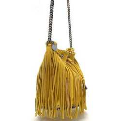 Stella McCartney Chain Yellow Silver 410875 Polyester STELLA McCARTNEY Shoulder Bag