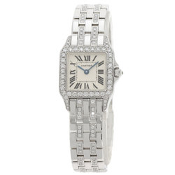 Cartier WF9003YC Santos Demoiselle SM Diamond Watch K18 White Gold K18WGx Women's CARTIER