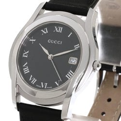 Gucci 5500M watch stainless steel leather men GUCCI