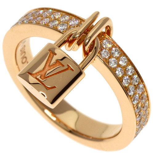 LOUIS VUITTON Louis Vuitton Petit Berg Emplant Ring #48 8.5 Women's K18  White Gold