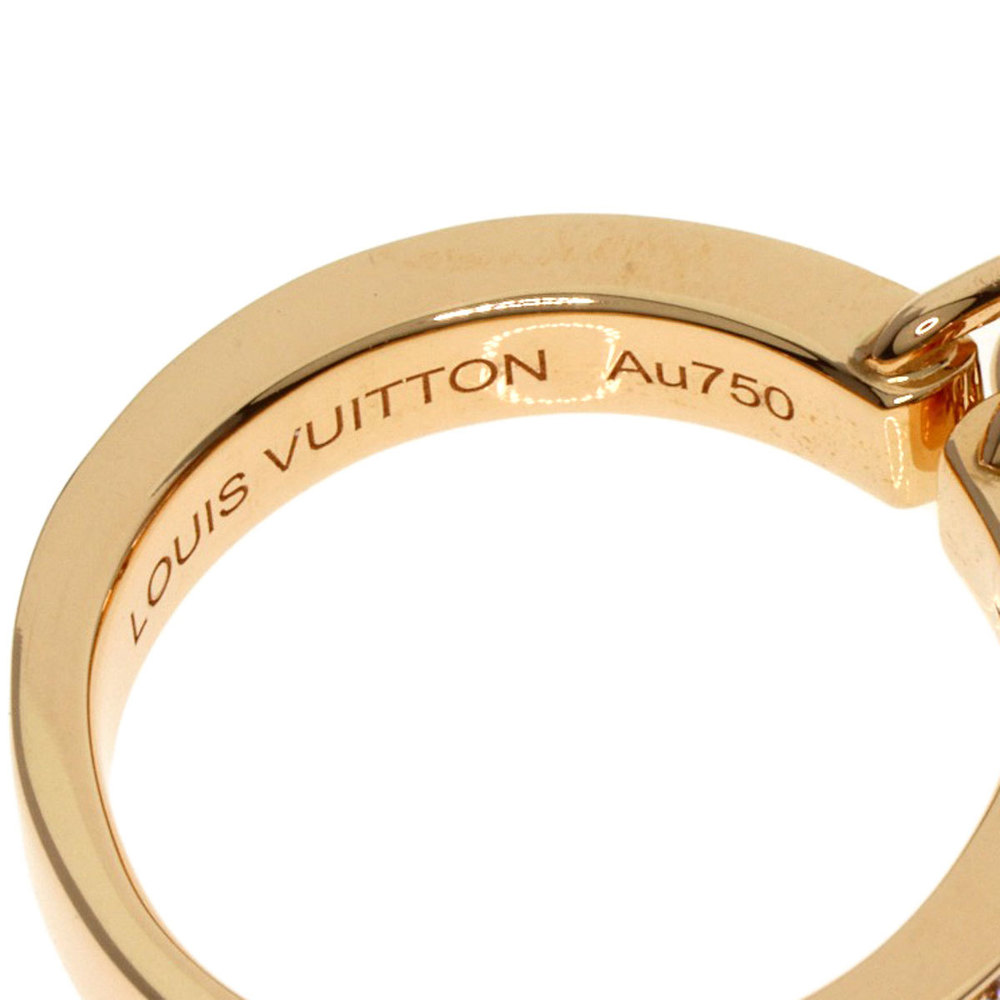 Louis Vuitton Berg Lock It #48 Ladies Rings 750 White Gold 7.5 Silver